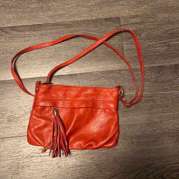 Italian Leather Handbags - Red Italian leather purse